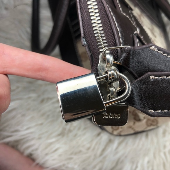 Vintage Gucci Crocodile & Leather Secret Web Tote - Picture 9 of 11